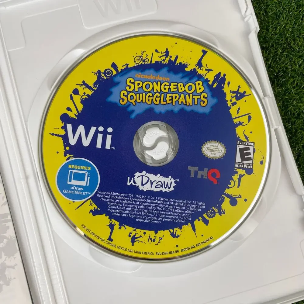 Spongebob Squigglepants uDraw Nintendo Wii 2011 CIB